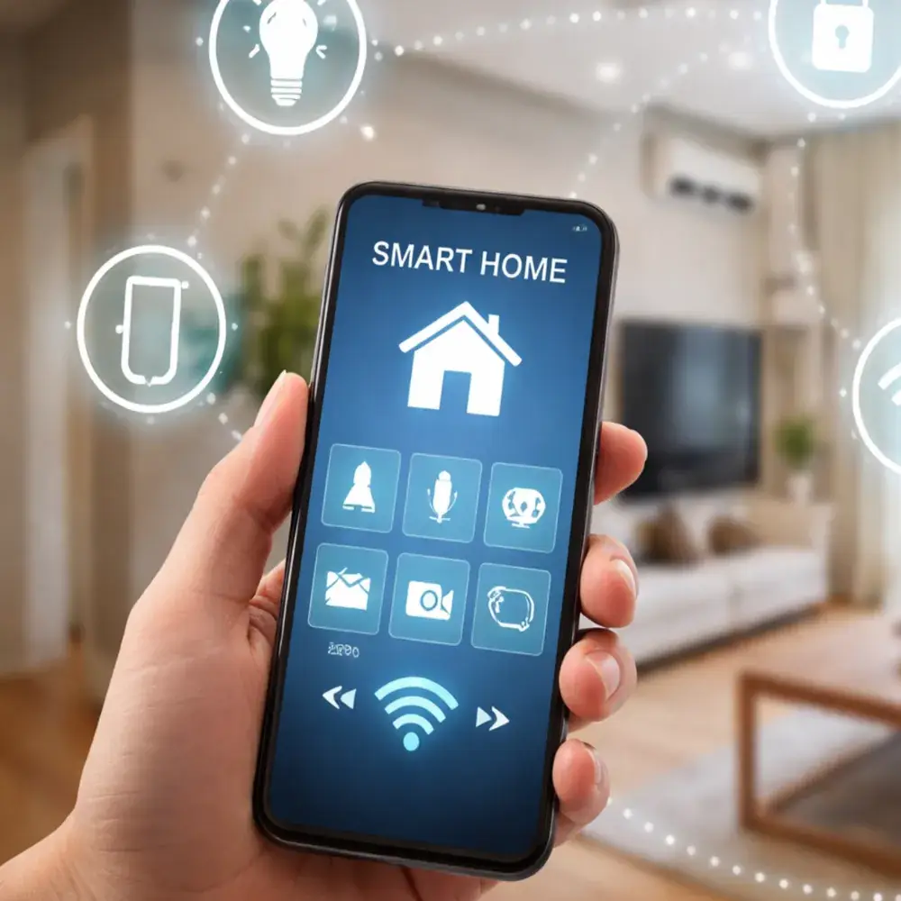 Installation domotique par WattClim à Lille : pilotage de la maison connectée depuis smartphone dans les Hauts-de-France.